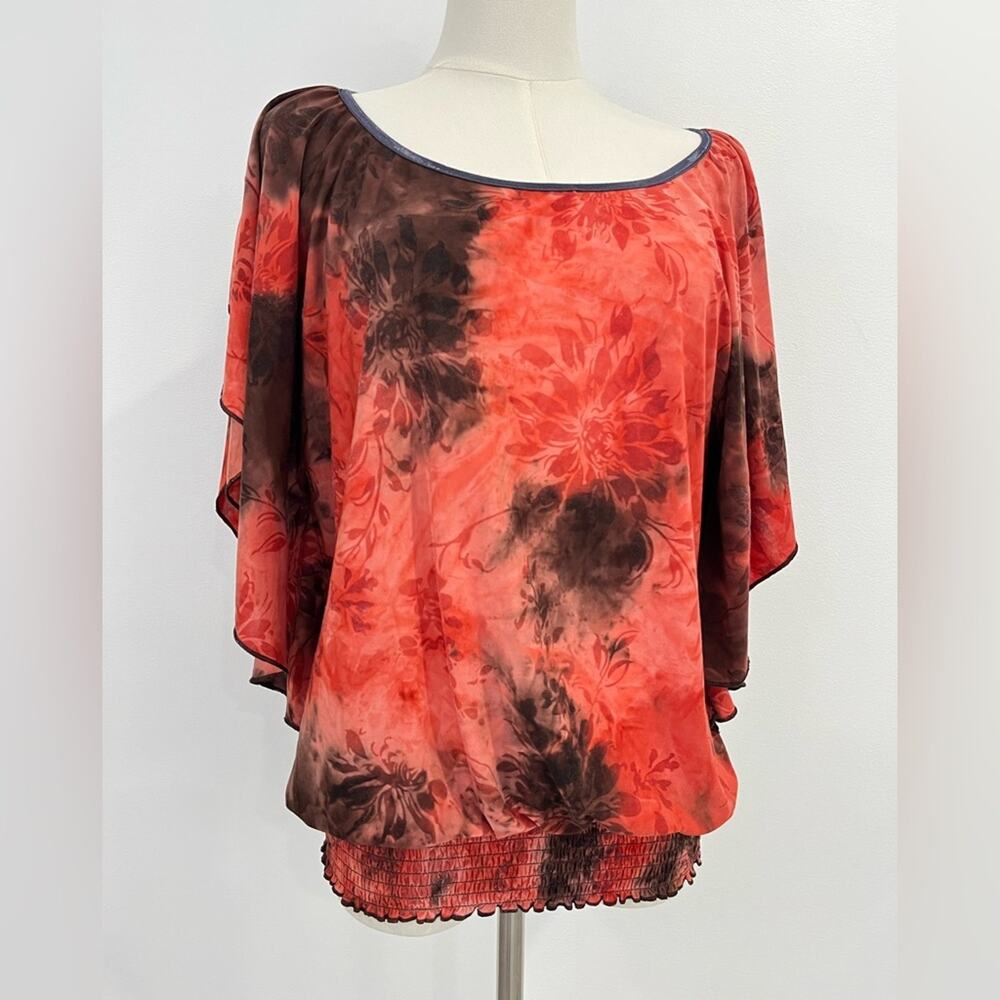 Sera Nade New York Vintage Floral Tie Dye Y2K Top L Whimsy Fairy Grunge Artsy